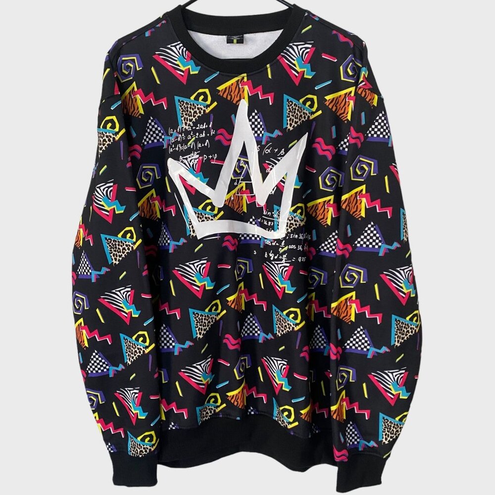 Screenshot All Over Print Crown Crewneck Men's Size 2XL Long-Sleeve Streetwear